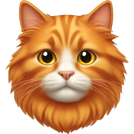 fluffy orange cat emoji