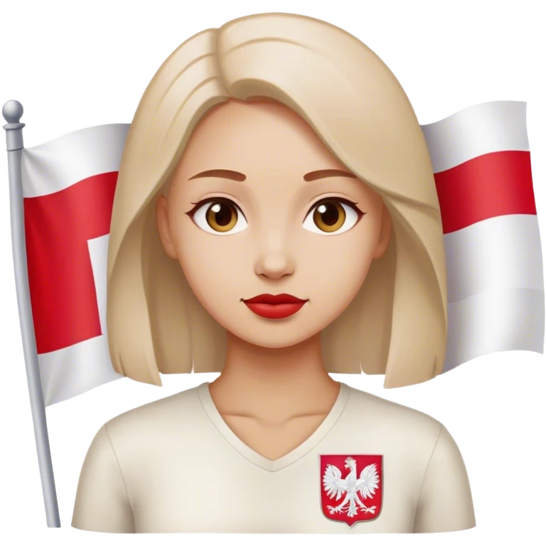 woman with poland flag emoji