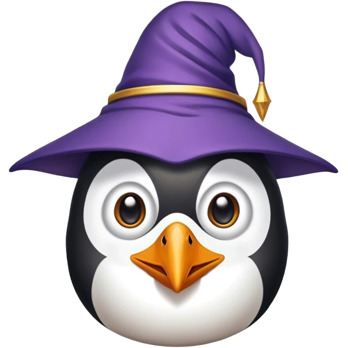 wizard penguin face emoji