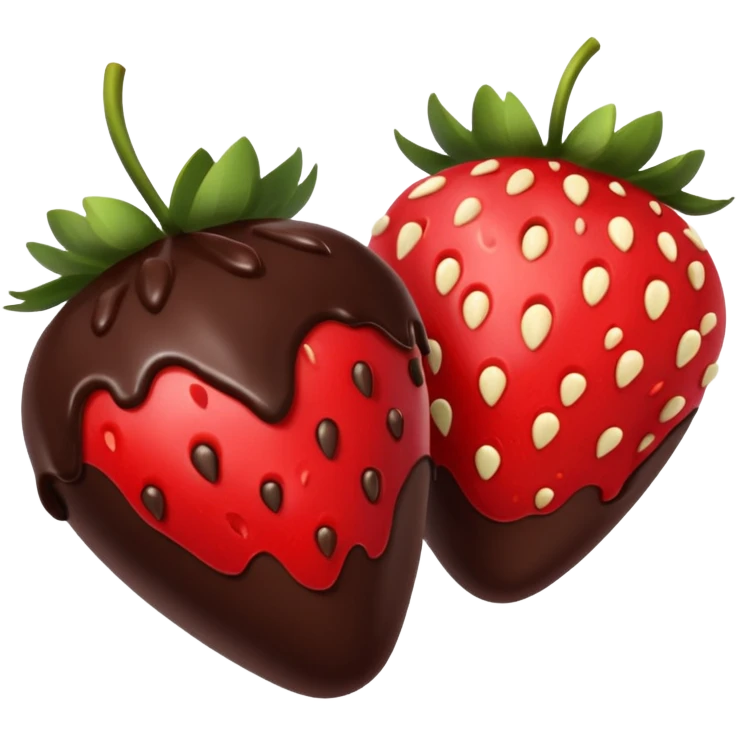 Chocolate dipped strawberries  emoji