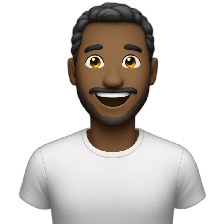 Uomo sorridente con i baffi emoji