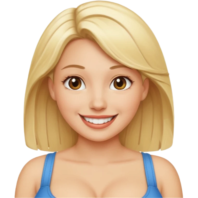 naked blonde woman with big boobs emoji