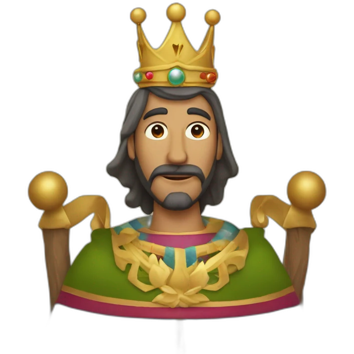Tres reyes magos siguiendo la estrlla emoji