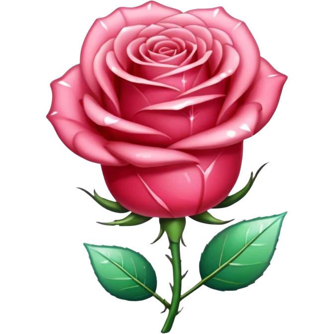 Rose made out of crystal  emoji