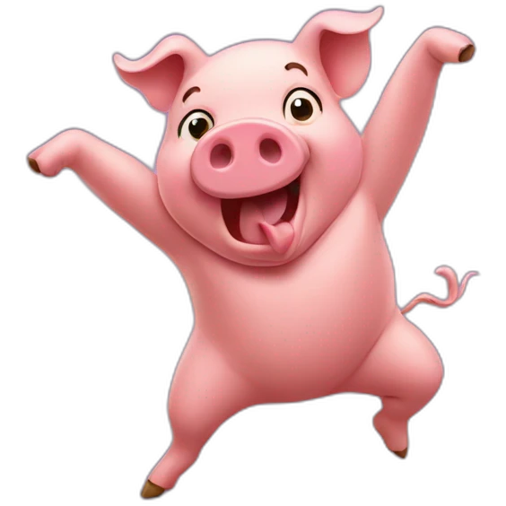 Pig dancing emoji