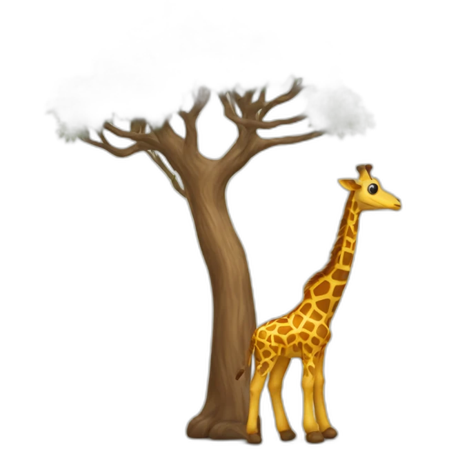 Giraffe tree emoji