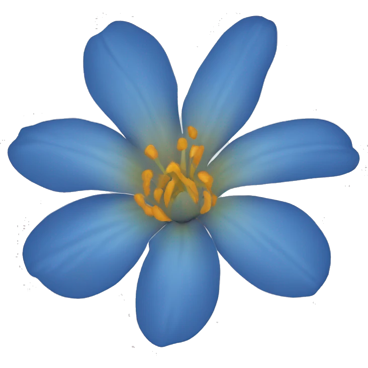 Flor azul emoji