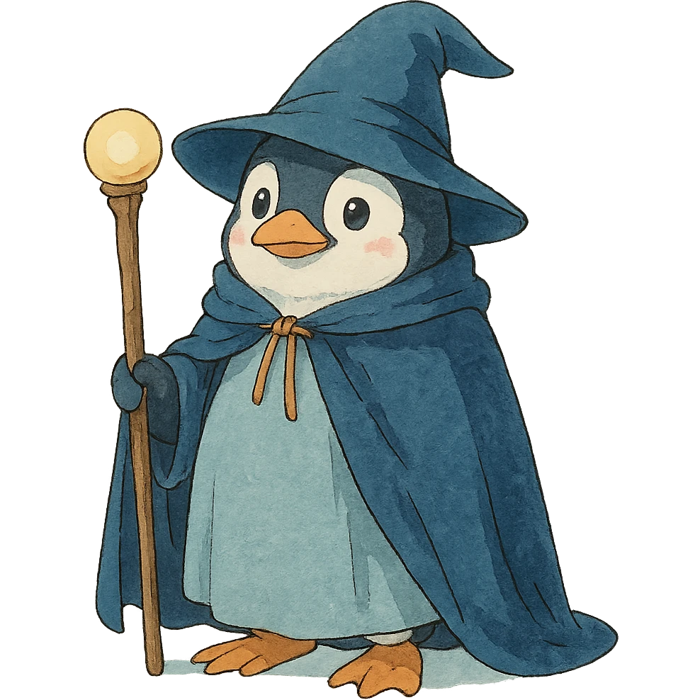 penguin wizard emoji