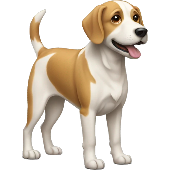 standing dog, full body, side left view emoji