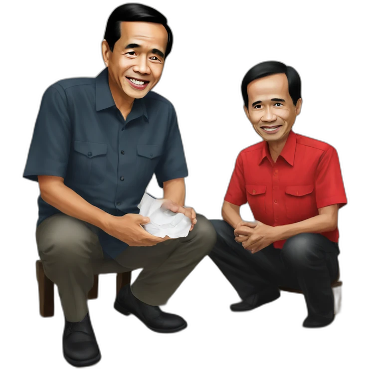 Jokowi says helo to the poor emoji