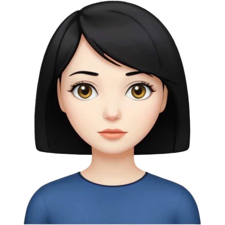 Bob cut black emoji