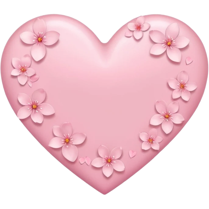 pink heart emoji with subtle sakura petal texture emoji