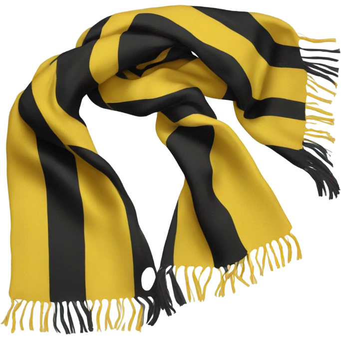 Black and yellow striped scarf emoji