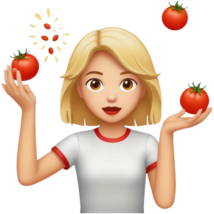 girl throwing tomatoes  emoji