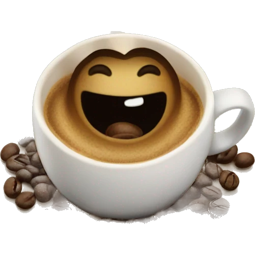 coffee bean roasting at the beach emoji