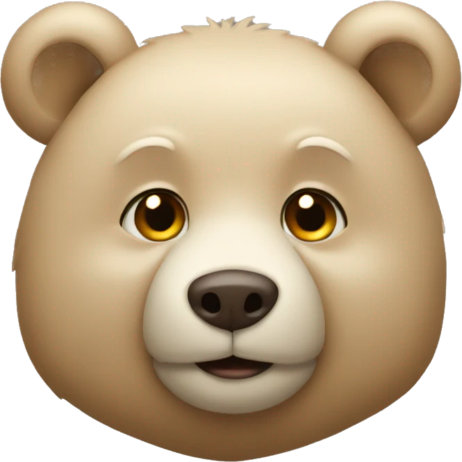 beige bear  emoji