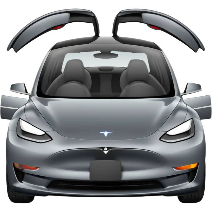Tesla model 3 stuck in traffic emoji