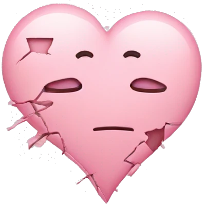 light pink broken heart  emoji