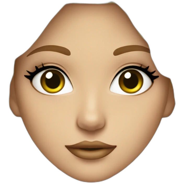 Blonde girl green eyes wavy hair tan skin big lips emoji