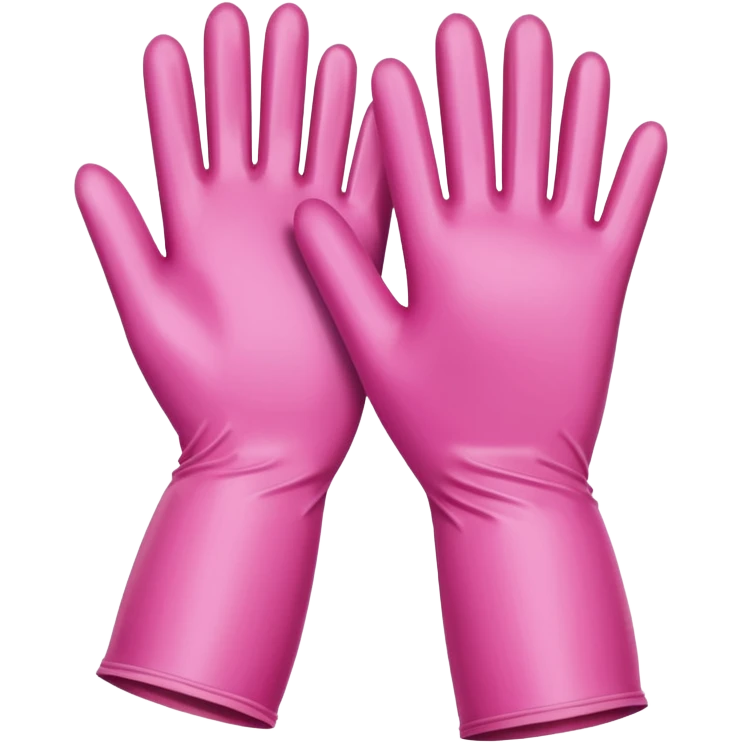 Guantes médicos de color rosa emoji