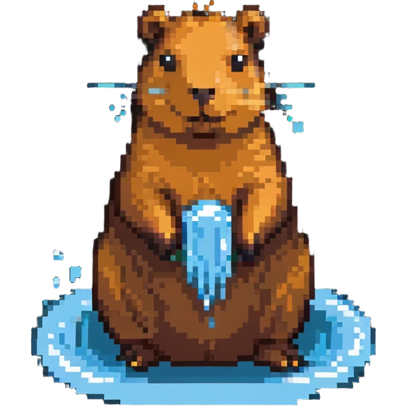 capybara sitting in water emoji