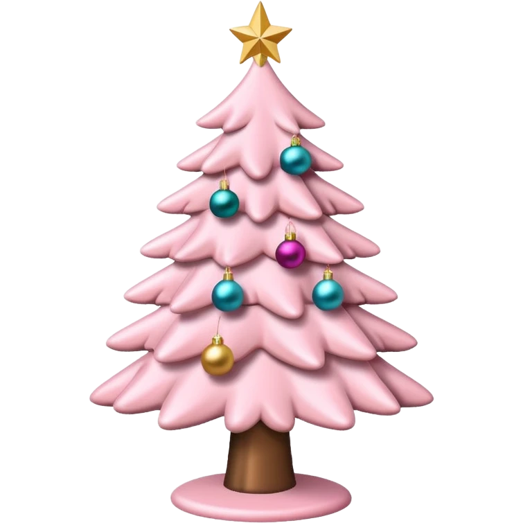 light pink christmas tree emoji