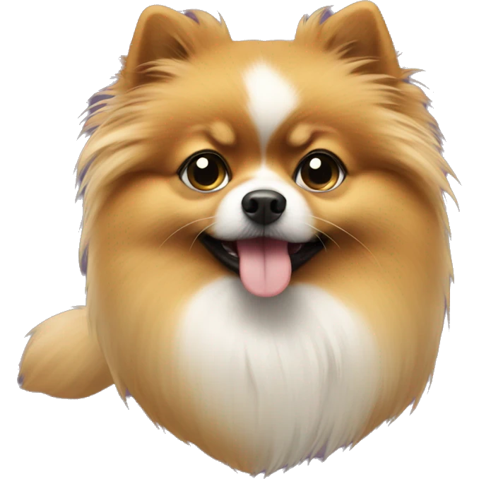 U WITH LITTLE POMERANIA emoji