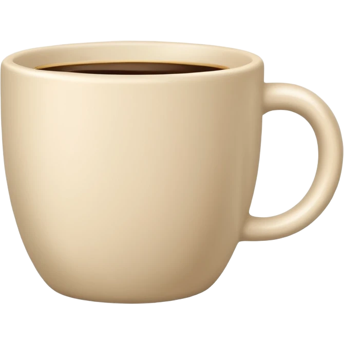 light beige coffee cup, simple shapes, no text emoji