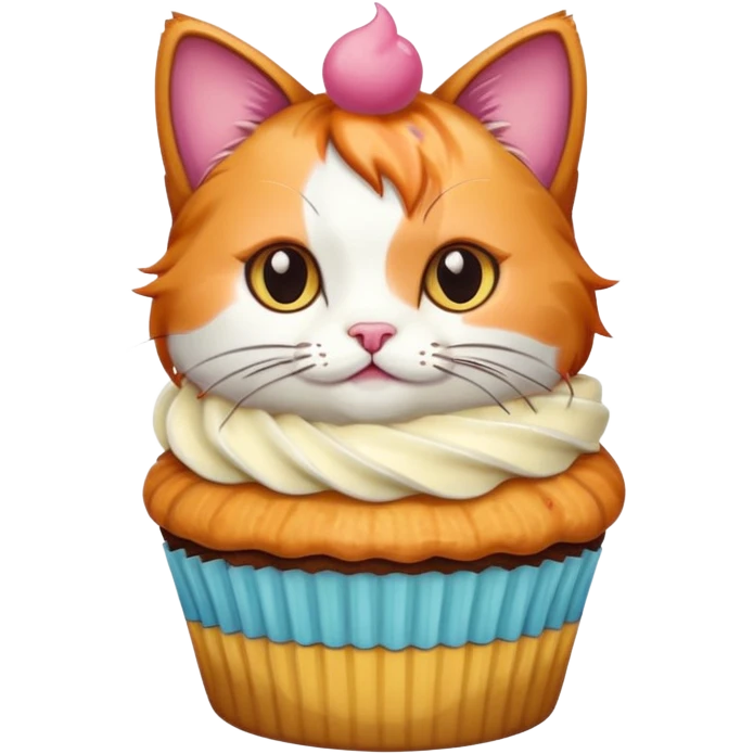 cat with a cupcake emoji
