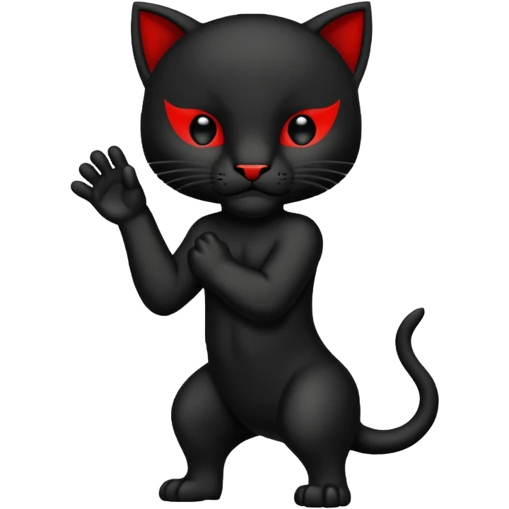 Pantera negra cuerpo pequeña tipo whatsapp silueta emoji