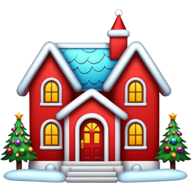 Casa decorata in tema natalizio emoji