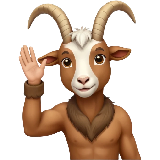 Goat saluting emoji