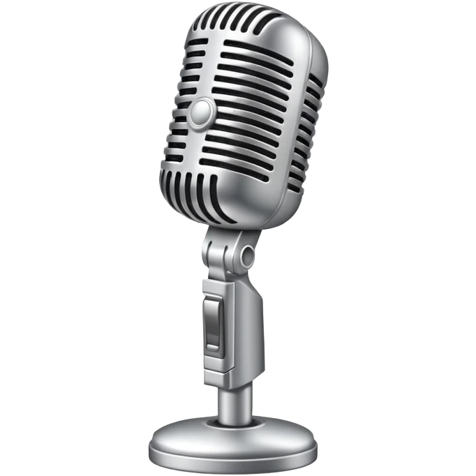 generate realistic detailed microphone in 3d style emoji