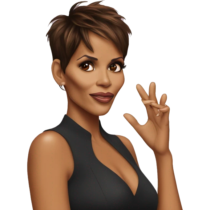 Halle berry blowing kiss emoji