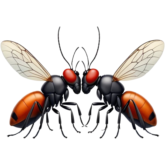 Bugs kissing emoji