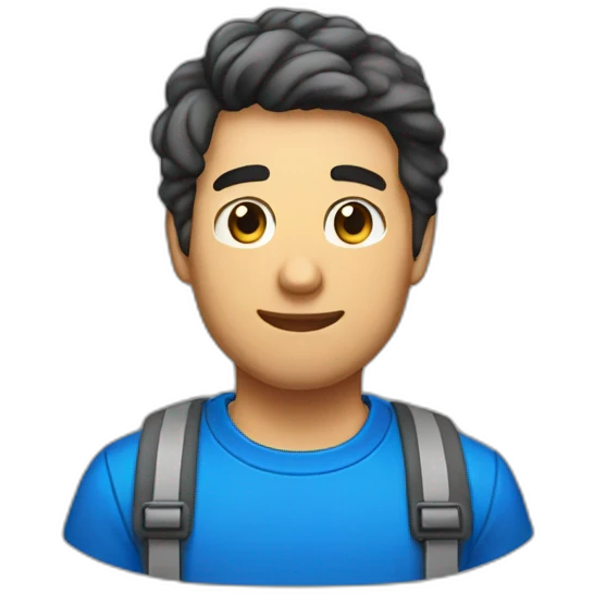 Youtuber Beto gamer who wears blue clothes and likes bread  emoji