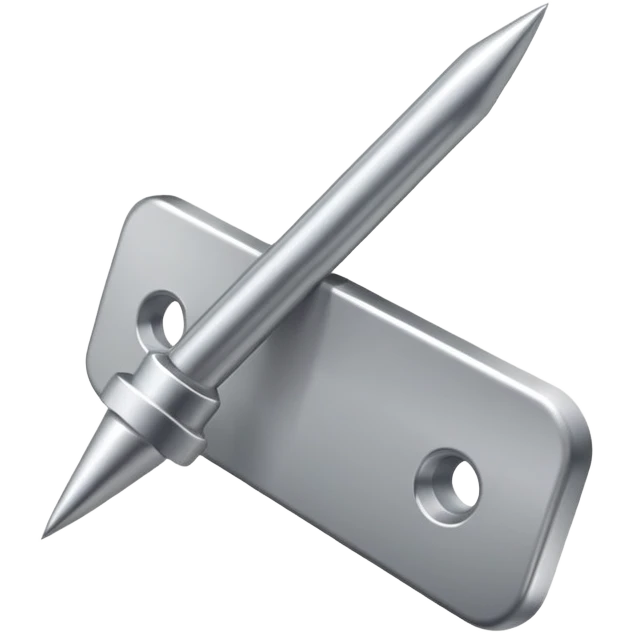 hardware wall nail, metallic emoji