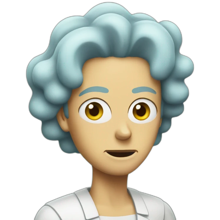 Rick from rick and morty as a woman emoji
