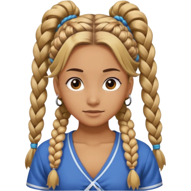 just hair braided hair tail one piece emoji