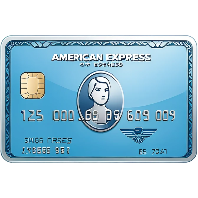 Light blue American Express card, aesthetic emoji