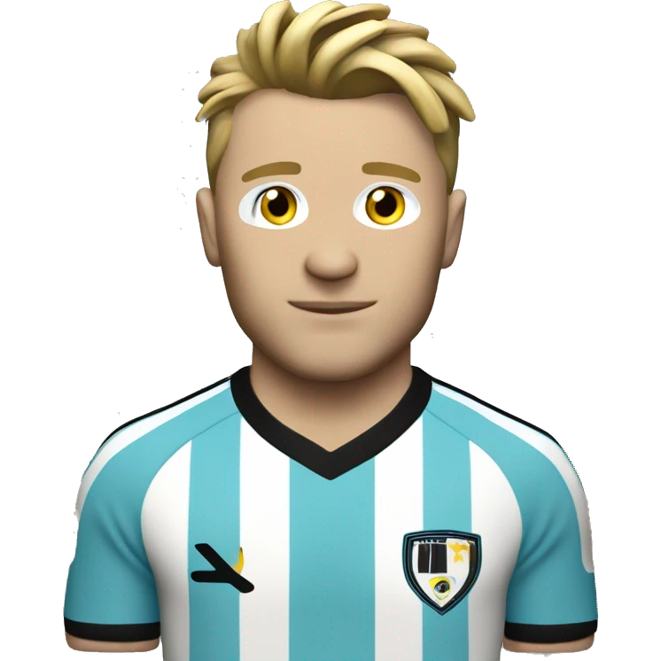 Ciro immobile footballer with black and white strip jersey emoji