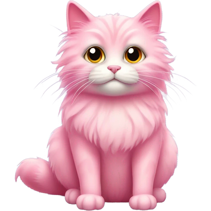 a pink cat emoji