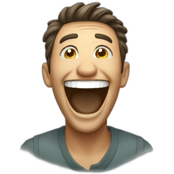 Man laughing emoji