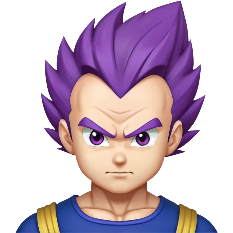 Vegeta with violet hair emoji