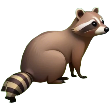Collage of a raccoon and capybara in a lush, vibrant forest. The raccoon curiously looks around, while the capybara rests peacefully near a stream. The forest is full of green trees, leaves, and soft sunlight. A serene and natural background. emoji