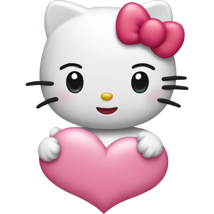 hello kitty in love emoji