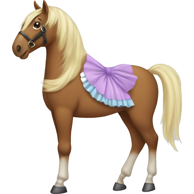 horse wearing a tutu emoji