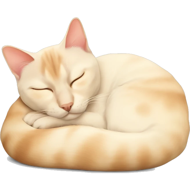 a flame point Siamese ￼ cat sleeping emoji