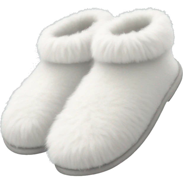 white fluffy slippers emoji