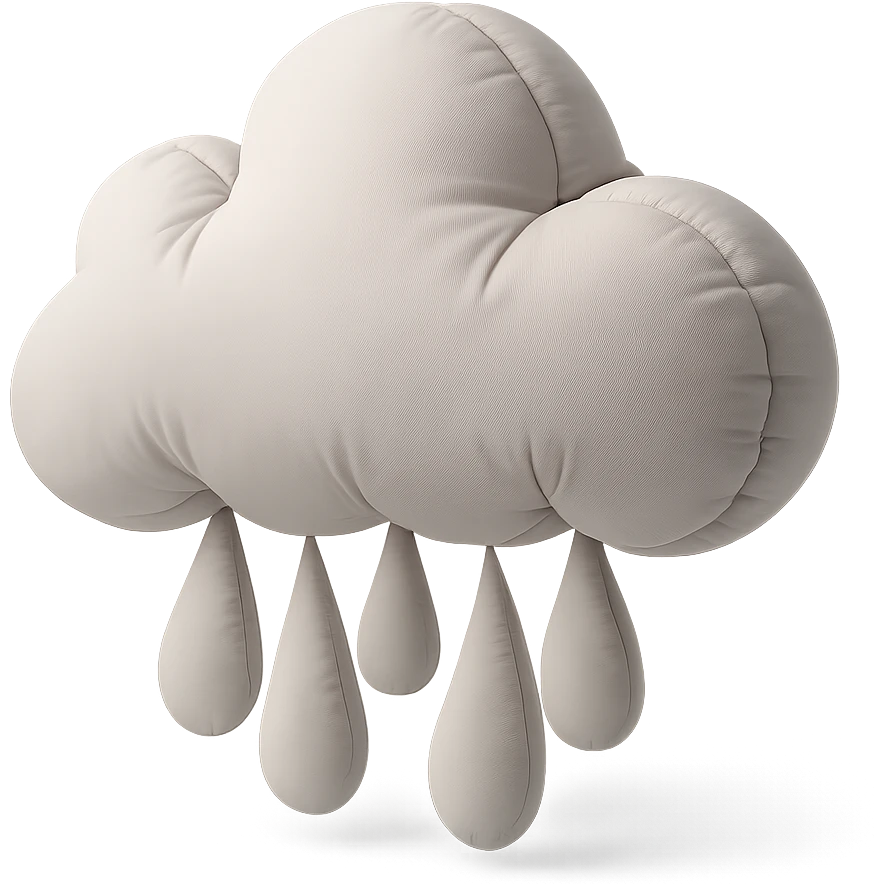 rain cloud in cushion style emoji